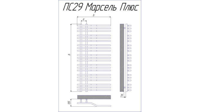 Полотенцесушитель Марсель Премиум плюс